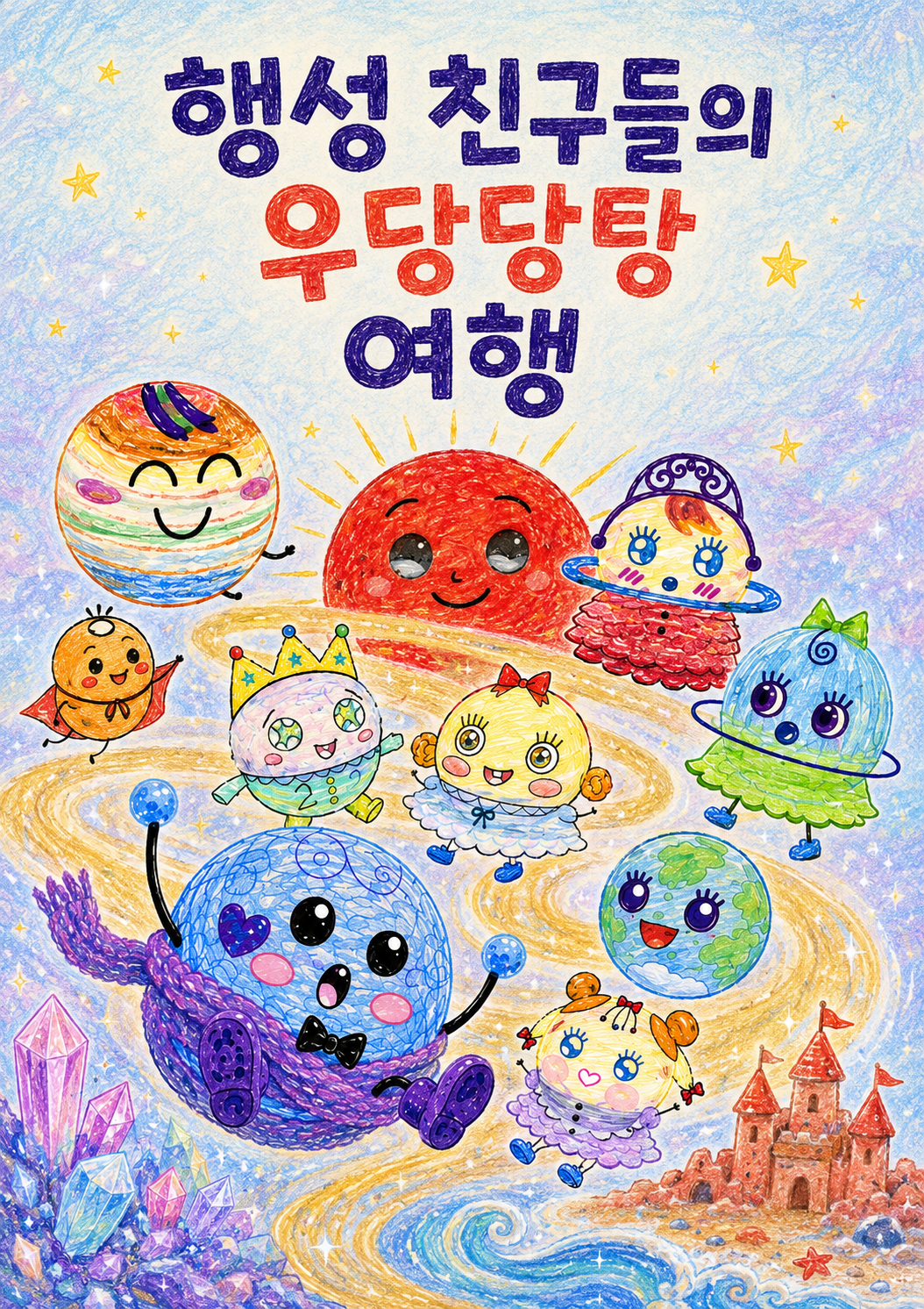 행성 친구들의 우당당탕 여행 공식 앞표지